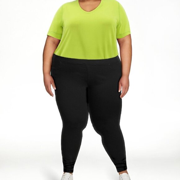 Terra & Sky Denim - TERRA & SKY 4X Dark washed Black Denim Jeggings Size 4X 30W 32W